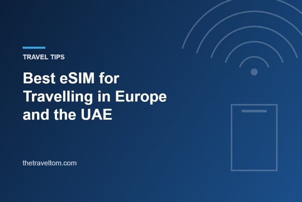 Illustration of mobile signal waves and a phone for an article about travel eSIMs