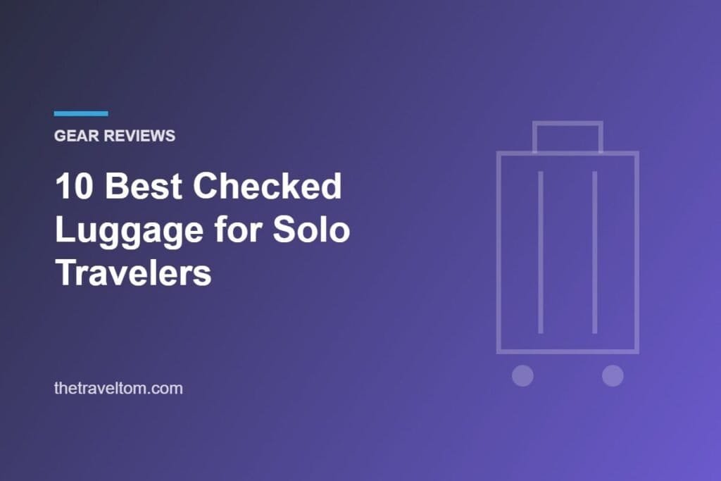 Illustration of a suitcase for an article about checked luggage for solo travelers