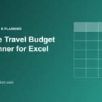 Spreadsheet grid illustration for a free travel budget planner for Excel